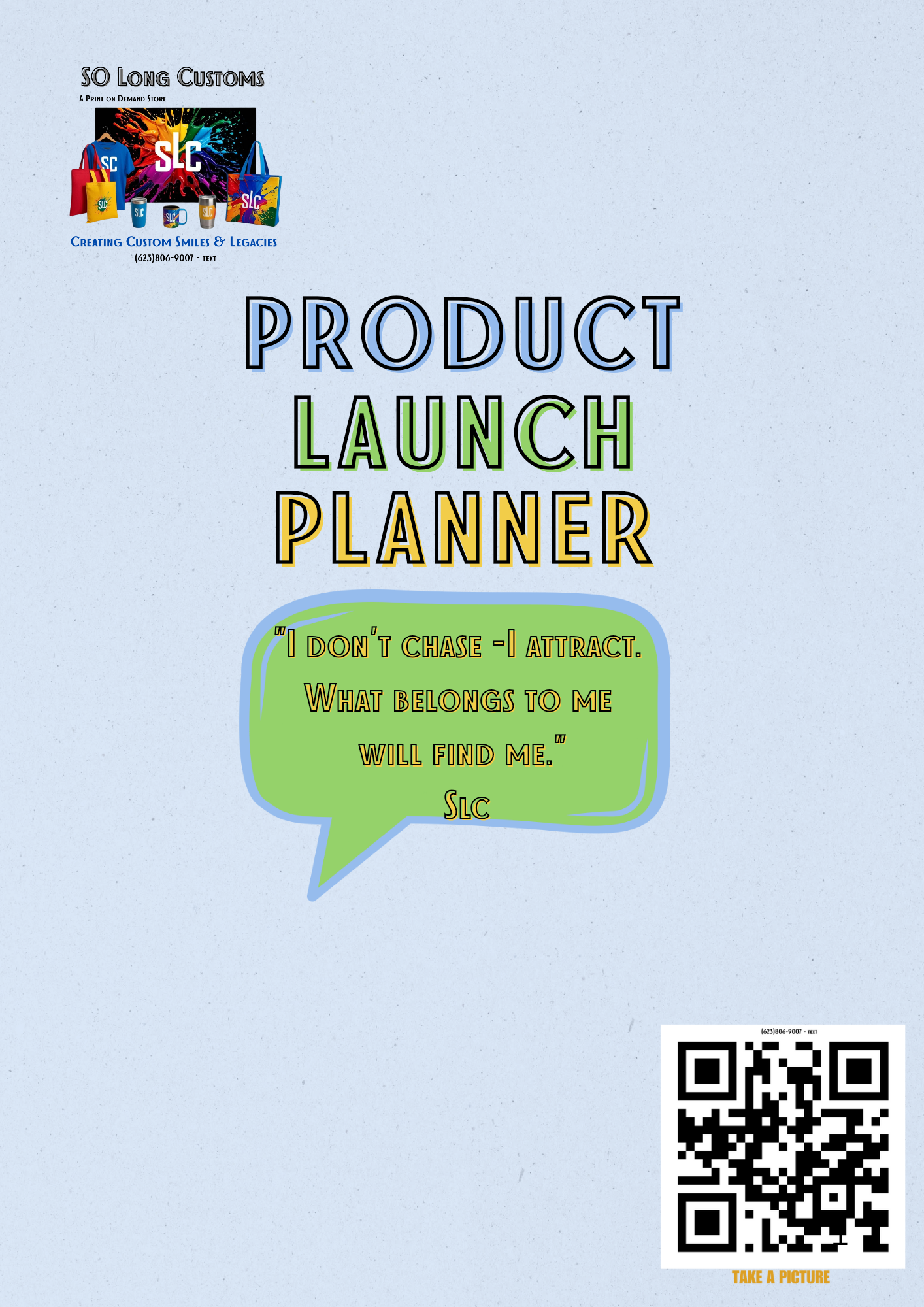 So Long Customs Product Launch Planner